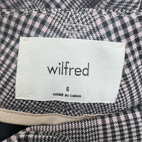 Aritzia Wilfred Jallade Tie Front Plaid Pants Size 6 B3 - Picture 6 of 7